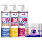 Kit Juba Shampoo Condicionador Mascara Hidratação E Encrespando A Juba Widi Care Grande 1 Litro