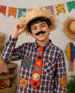 Kit Junino Chapéu De Palha Gravata Remendo Bigode Festa Junina Arraiá Kit Junino Chapéu De Palha Gravata Remendo Bigode Festa Junina Arraiá