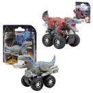 Kit Jurassic World Com 2 Carros de fricção Dino Metal