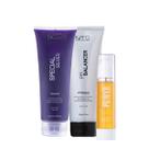 Kit K.Pro Special Silver - Shampoo 240ml + pH Acidificante 230g + Power Five Oil 45ml Kit K.Pro Special Silver - Shampoo 240ml + pH Acidificante 230g + Power Five Oil 45ml