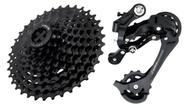 Kit K7 9v Cassete Bike 11/36 Câmbio 9v Cage Longo Sunrun Kit K7 9v Cassete Bike 11/36 Câmbio 9v Cage Longo Sunrun