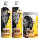 Kit Karité Soul Power Shampoo Condicionador Creme De Pentear Pote Grande Nutrição Capilar Vegano