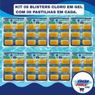 Kit KEEP CLOR Pastilhas em Gel Clarificante 8 Blisters (6 Unidades de 30g) Clarificante para Piscinas Água Cristal