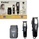 Kit kemei 3 em 1 km8531 cabelo rosto corpo bivolt sem fio shaver hair trimmer clipper portatil Kit kemei 3 em 1 km8531 cabelo rosto corpo bivolt sem fio shaver hair trimmer clipper portatil
