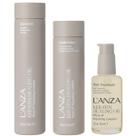 Kit Keratin Shampoo Cond Lustrous e Oil Hair Treatment Lanza