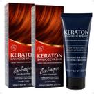 Kit Kert Keraton: 2 Tonalizantes Banho de Brilho Vegan Conhaque Cobre Avermelhado 100g