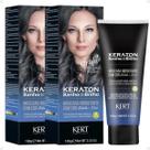 Kit Kert Keraton: 2 Tonalizantes Banho de Brilho Vegan Grafite Cinza Escuro 100g
