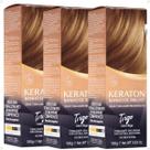 Kit Kert Keraton: 3 Tonalizantes Banho de Brilho Vegan Trigo Louro Bege 100g