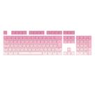 Kit keycaps double shot redragon abnt2 106 teclas a133 pt degrade rosa e branco