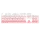 Kit keycaps double shot redragon abnt2 106 teclas a139 pt degrade branco e rosa