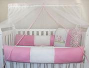 Kit Kids com Mosquiteiro Comum - Camponesa Rosa