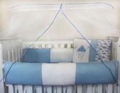 Kit Kids com Mosquiteiro Comum - Nuvem Azul