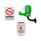 Kit Kitcão Lixeira De Dejetos 12l Placa Para Passeios de Pets