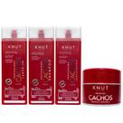 Kit Knut Tratamento Ondas Cachos Shampoo 250ml Condicionador 250ml Máscara 300g Leave-In 250ml