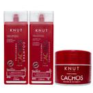 Kit Knut Tratamento Ondas Cachos Shampoo 250ml Condicionador 250ml Máscara Hidratação 300g