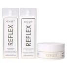 Kit Knut Tratamento Reflex Shampoo 250ml Condicionador 250ml Máscara Hidratação Liso Absoluto 200g