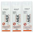 Kit Knut Tratamento Shampoo 250ml Condicionador 250ml Leave-In Hidratação Proteção Térmica 250ml