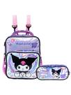 Kit Kuromi Hello Kitty Lancheira Térmica + Estojo Duplo Luxo