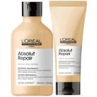 Kit L'Oréal Absolut Repair Shampoo 300ml e Condicionador 200ml Gold Quinoa para cabelos danificados