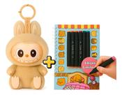 Kit Labubu Chaveiro Ursinho Pelúcia + Livrinho De Pintura