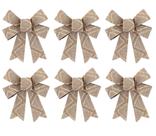 Kit Laço Acetinado Linho Palha Glitter Dourado 10cm 6 Unidades - Yangzi