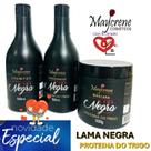 Kit Lama Negra com Proteina do Trigo Tonalizante e Matizador de Cabelos Pretos Maycrene.