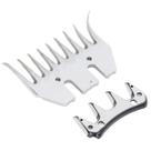 Kit Lâmina 9 Dentes Curva Superior Inferior P/ Tosquiadeira Tosa Carneiro Ovelha KaQi