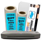 Kit Laminadora Aurora A3 110V + Bopp A4 + Bopp A3 Fosco Cassmar