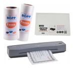 Kit Laminadora Aurora A3 110V + Bopp A4 + Bopp A3 Fosco Cassmar