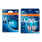 Kit Lampada Automotiva Super Branca Original Osram Farol Alto Baixo H4 e Par T10 Pingão