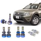 Kit lampada de led duster 2011 a 2017 alta baixa milha e drl