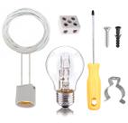 Kit Lâmpada Extra Forte Para Churrasqueira Fio 2 metros Kit Lâmpada Extra Forte Para Churrasqueira Fio 2 metros