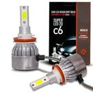 Kit Lâmpada Farol Super Led Headlight C6 2d 72w 6000k H11 H8