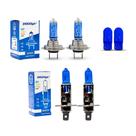 Kit lâmpada H7 8500K + H1 8500K + T10 Pingão Super Branco 4300K Shocklight