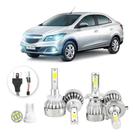 Kit Lampada Led Chevrolet Prisma 2013 2016 H27 H4 20000lm