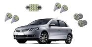 Kit Lampada Led Gol Voyage G5 Teto Placa Ré Pingo Farolete