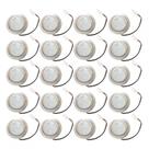 Kit Lâmpada Led Redonda Para Coifa Plug Branco - 20 Peças Metálico Bivolt Kit Lâmpada Led Redonda Para Coifa Plug Branco - 20 Peças Metálico Bivolt