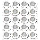 Kit Lâmpada Led Redonda Para Coifa Plug Simples - 20 Peças Metálico Bivolt