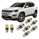 Kit Lâmpada Led T10/pingo Canbus - Jeep Compass (premium) T10 Branco Branco-frio