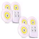 Kit Lâmpada Luminária Spot Sem Fio Controle Remoto C/ 6 Led