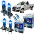 Kit lâmpada shocklight super branca farol alto baixo e lanterna h1 h7 t10 duplo foco 55w 12v 8500k