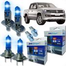 Kit lâmpada shocklight super branca farol alto baixo e lanterna h1 h7 t10 duplo foco 55w 12v 8500k