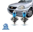 Kit Lâmpada Super Branca Farol Corsa Sedan Hatch Wind H4