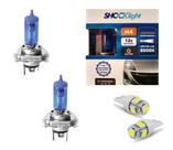 Kit Lâmpada Super Branca H4 8500k + Par Pingo Led Lanterna..