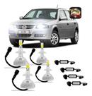 Kit Lâmpada Super Led Farol + Milha Gol Saveiro Parati G4 6k