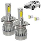 Kit Lâmpada Super Led Fiat Punto 2008 a 2014 Farol Alto e Baixo H4 6500k 20000 Lumens