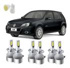 Kit Lampada Super Led Vw Golf 2008 A 2013 Baixo Alto E Milha