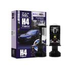 Kit Lâmpada Ultra Super Led H4 Mini Projetor Canhão 6000k 42W 40000LM 12v Canbus