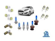 Kit Lâmpadas De Leds + Farol New Fiesta 2014 A 2016