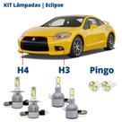 Kit Lâmpadas Eclipse Todos os Anos Super Led C6 6000k 7200 Lumens Branca Kit Lâmpadas Eclipse Todos os Anos Super Led C6 6000k 7200 Lumens Branca